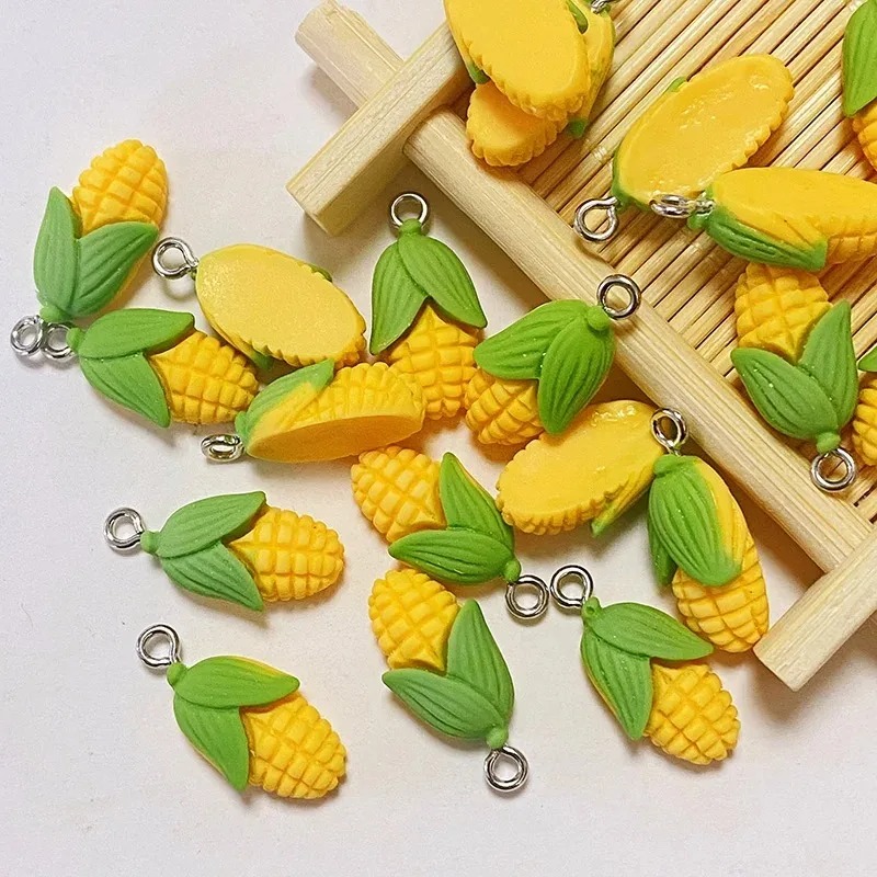 Resin Art Bracelet - 20 adet komik Mini mısır sebze