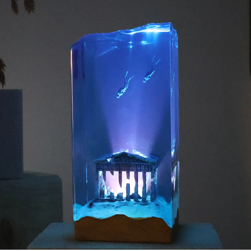 Resin Art Table Top - YENİ Denizcilik Sanatı Ev Dekorasyonları El