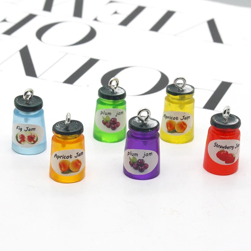 Resin Art Bracelet - 10 adet/paket Çilek Elma Meyve Reçeli