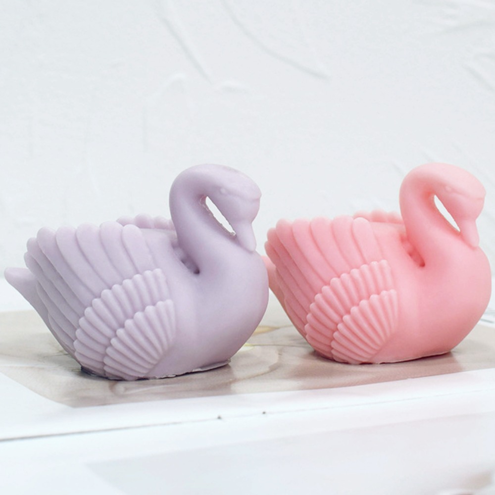 Resin Art Wedding Gift - Beyaz kuğu silikon mum kalıp kuğu