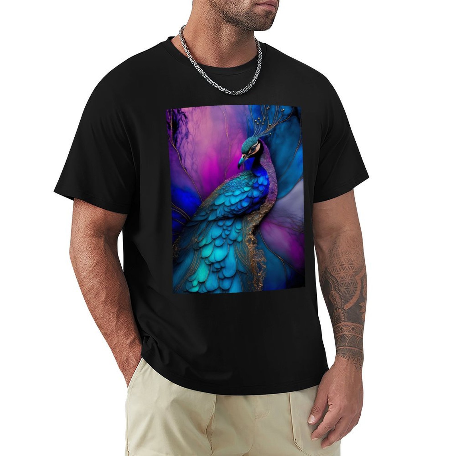 Resin Art Alcohol Ink - Tavus Kuşu Tüyü - Alkol Mürekkepli