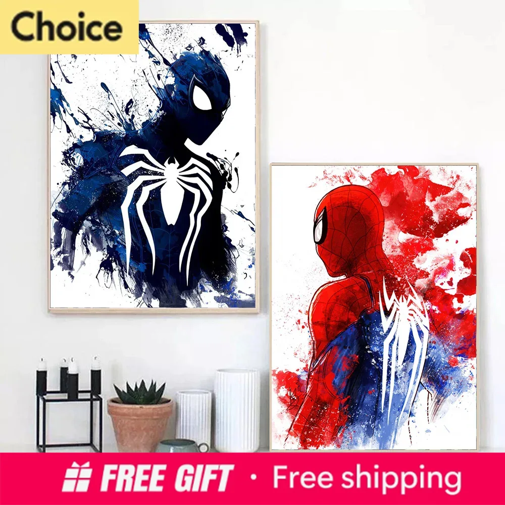 Resin Art Wall Decor - Marvel Film Suluboya Örümcek Adam Süper