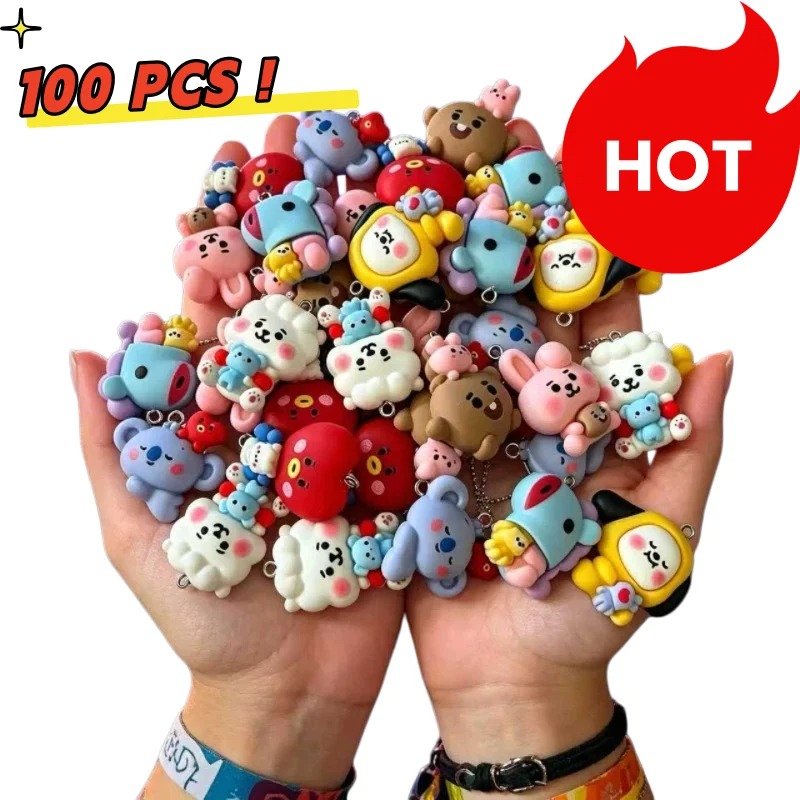 Resin Art Engagement - 7 adet BT21 Reçine Karikatür Figür