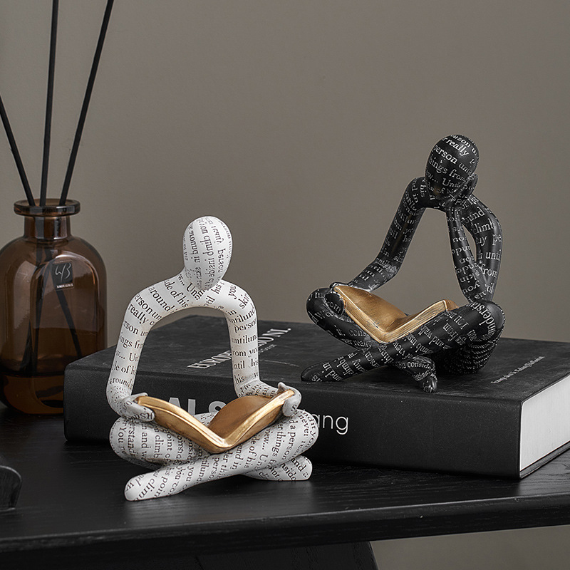 Resin Art Stand - Okuma portresi süsleri içi boş harflerle