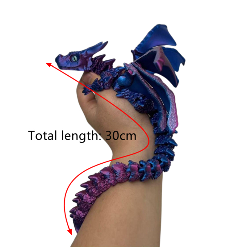 Resin Art Table Top - 3D Baskılı Kanatlı Taşıma Ejderha Heykelcik