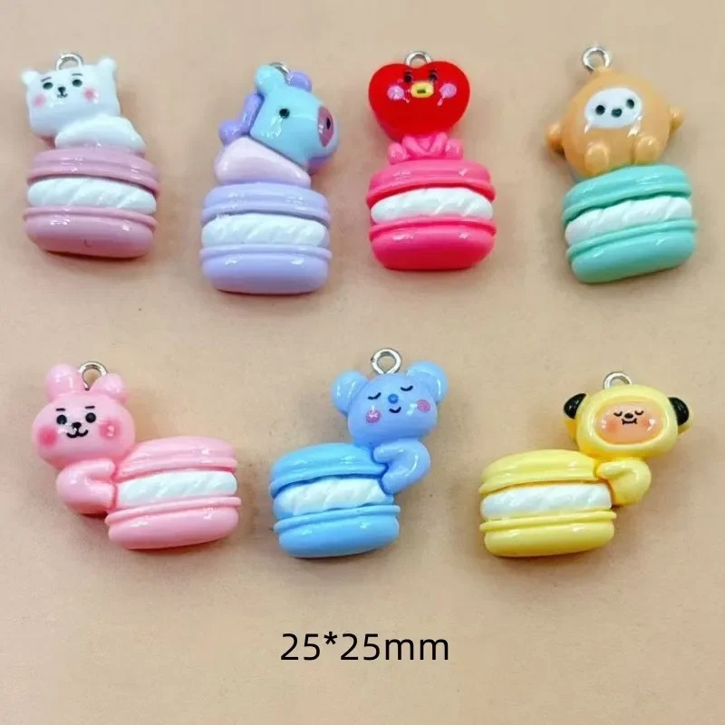 Resin Art Bracelet - 10 adet Karışık Karikatür Reçine Takılar