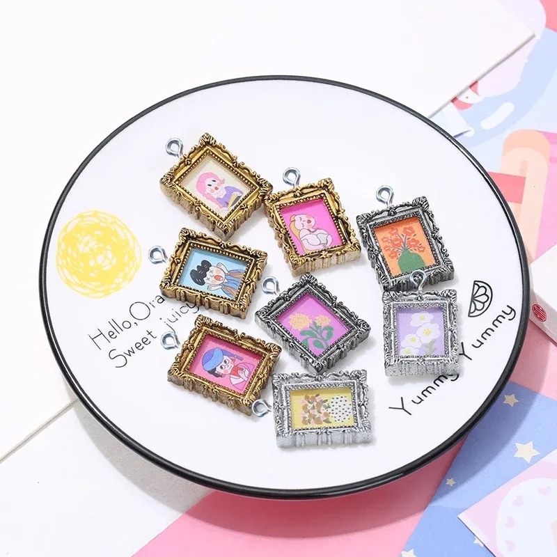 10 adet Flatback Cabochon Vint - Resin Art Bracelet incelemesi ve fiyatı