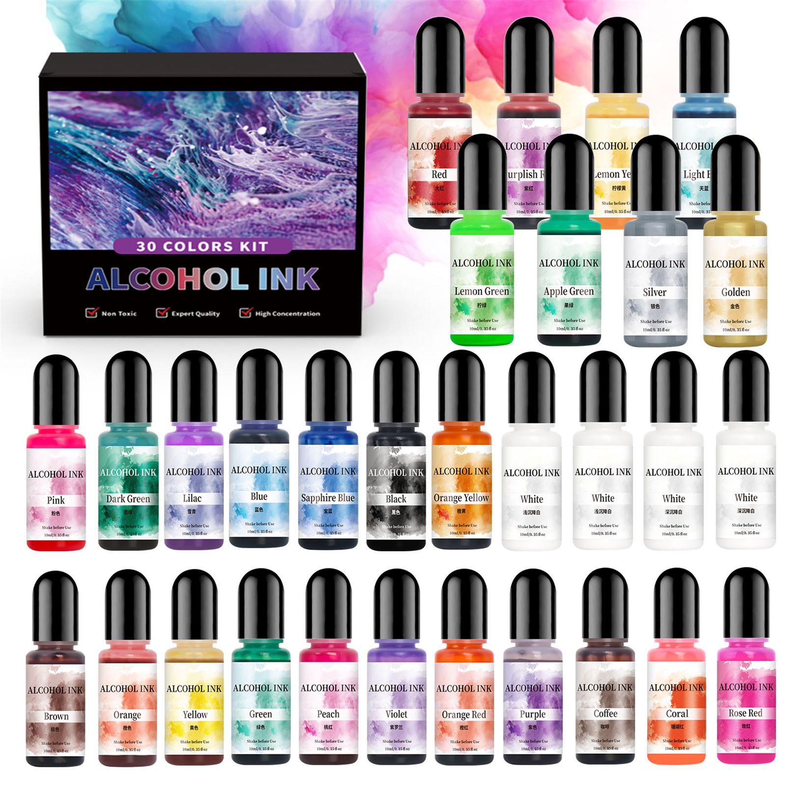 10 ml Sanat Mürekkep Alkol Reç - Resin Art Alcohol Ink incelemesi ve fiyatı