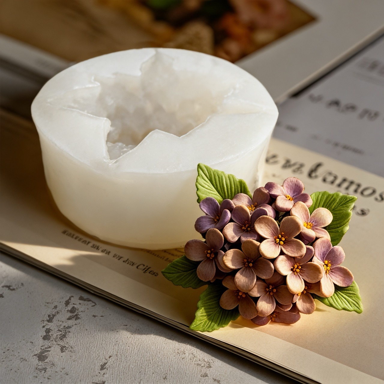 2 Adet 3D Gül Leylak Çiçeği Si - Resin Art Wedding Gift incelemesi ve fiyatı