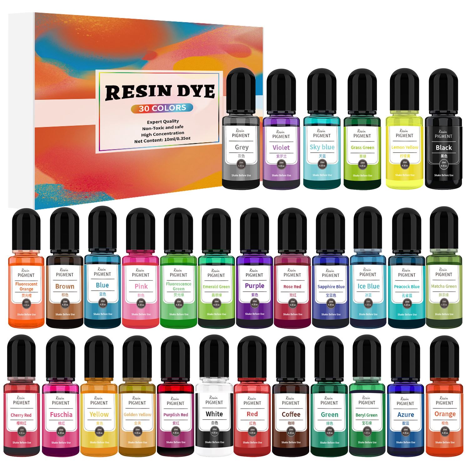 24/30 Renk Seti 10 ml Epoksi R - Resin Art Alcohol Ink incelemesi ve fiyatı