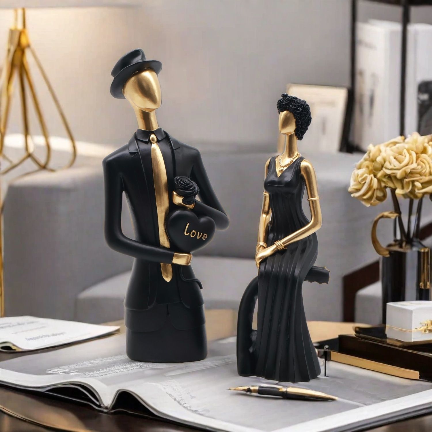 Dekor Reçine Heykel İskandinav - Resin Art Wedding Gift incelemesi ve fiyatı