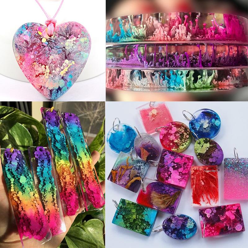 24 renk 10ml sanat mürekkep al - Resin Art Alcohol Ink incelemesi ve fiyatı