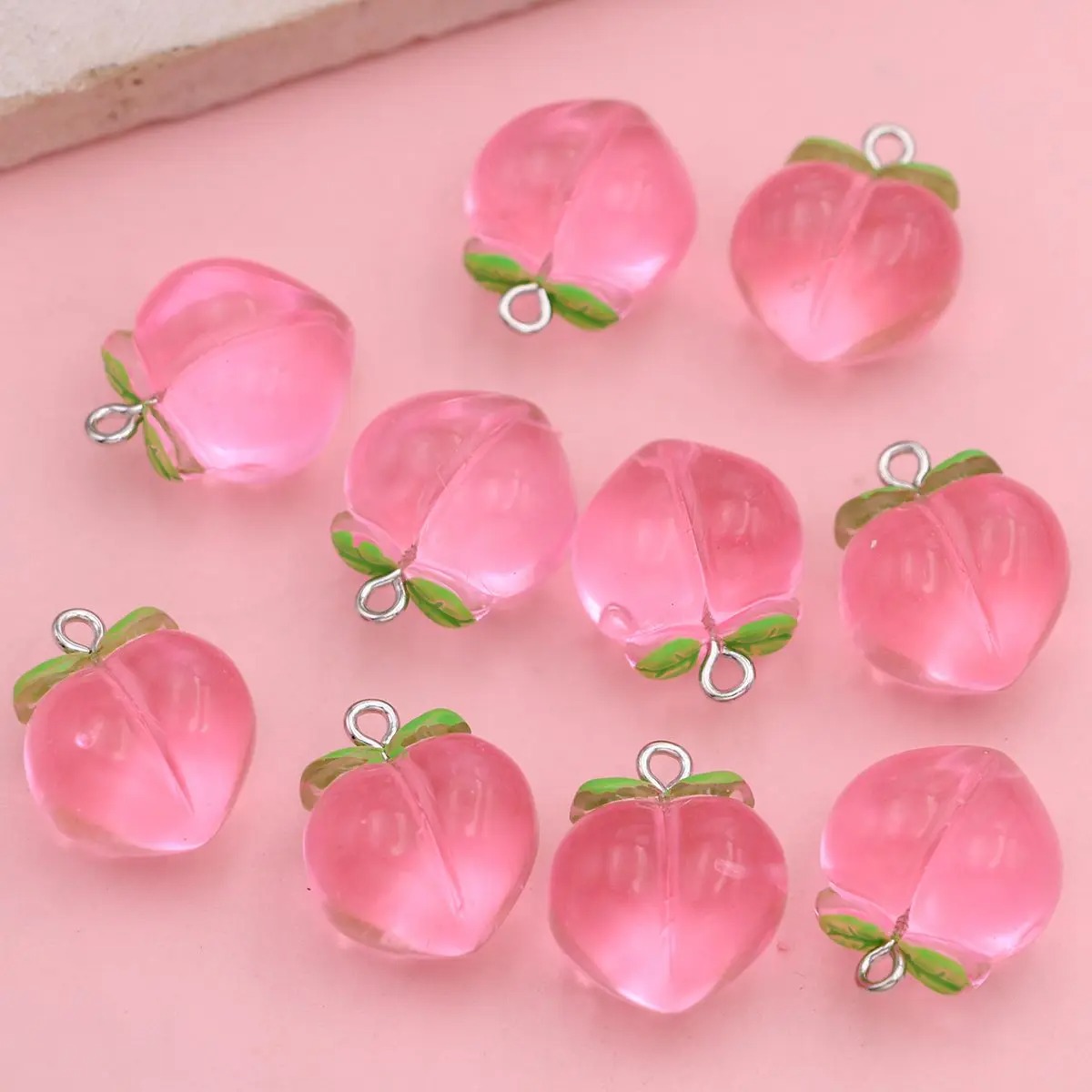 10 Adet Mini 3D Pembe Şeftali  - Resin Art Bracelet incelemesi ve fiyatı